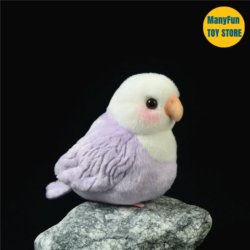 Lovebird Parrot High Fidelity Peony Parrot Plushie Budgerigar Budgie Plush Toys Lifelike Animals Simulation Stuffed Doll Toy