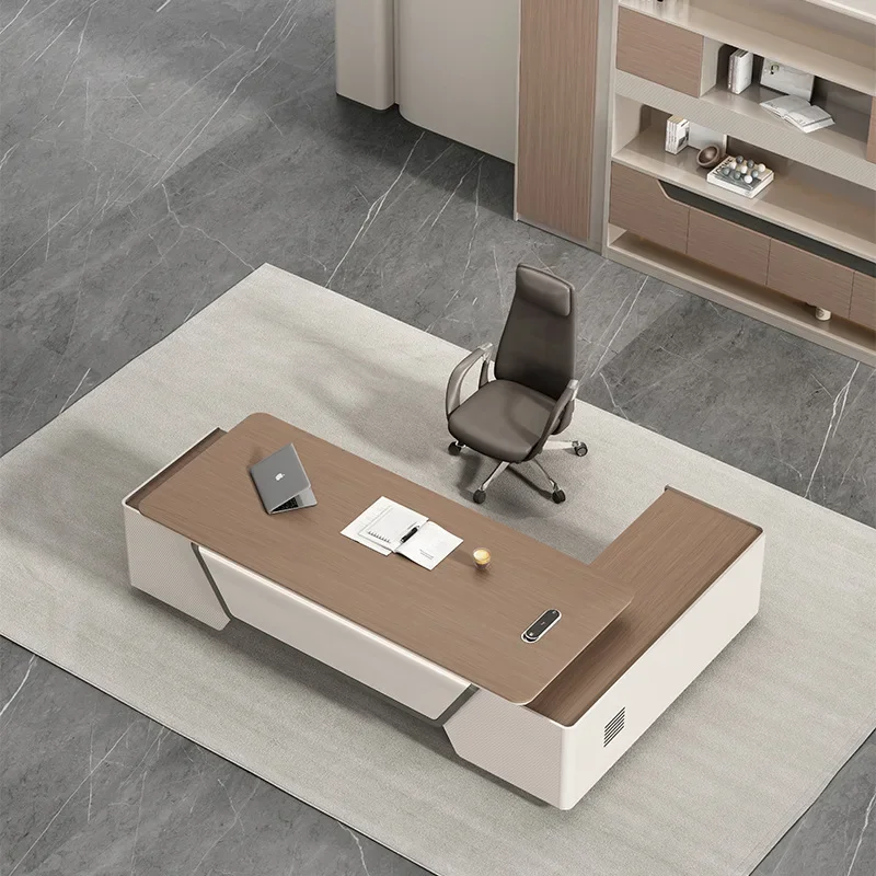 

b7- President Desk Large Desk Office Furniture President Desk Simple Manager Modern High-end Lig Luxury Boss