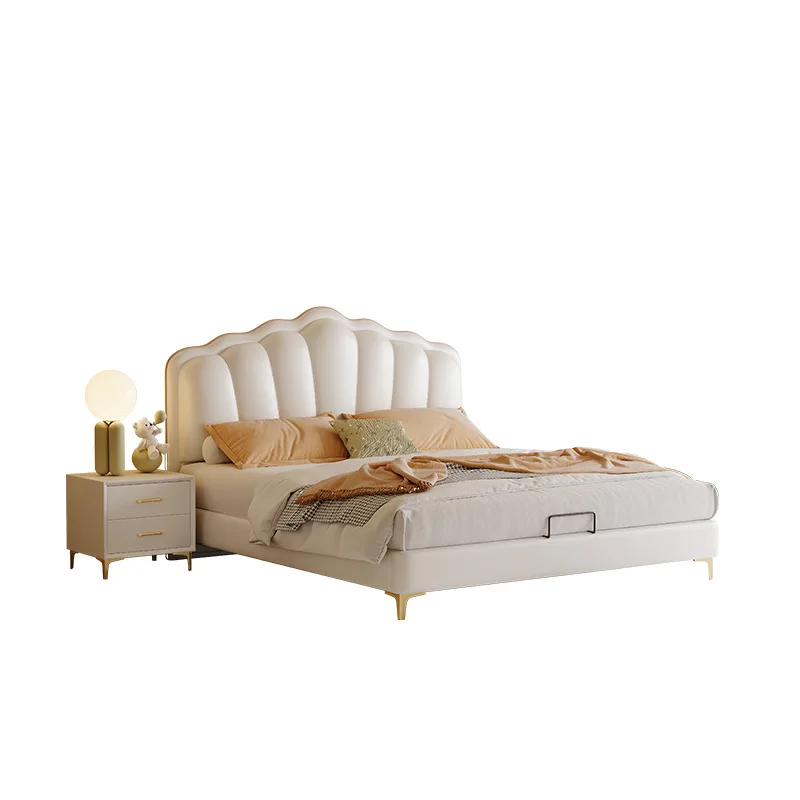 

Modern simple leather art small apartment second bedroom Internet celebrity