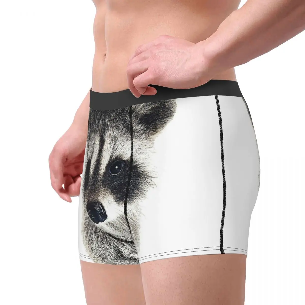 Baby Raccoon Underpants Homme Panties Man Underwear Ventilate Shorts Boxer Briefs