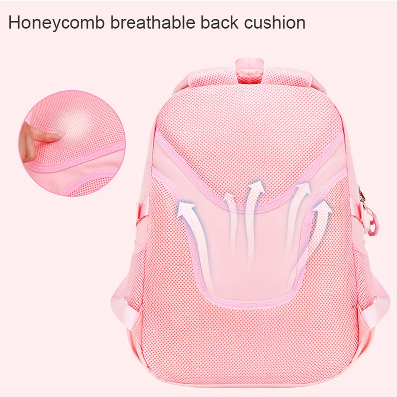 2023 Children Waterproof Schoolbag Cute Pink Primary Backpack For Girls Princess Bookbags Kids 1 Grade 9 Years Mochila Escolar