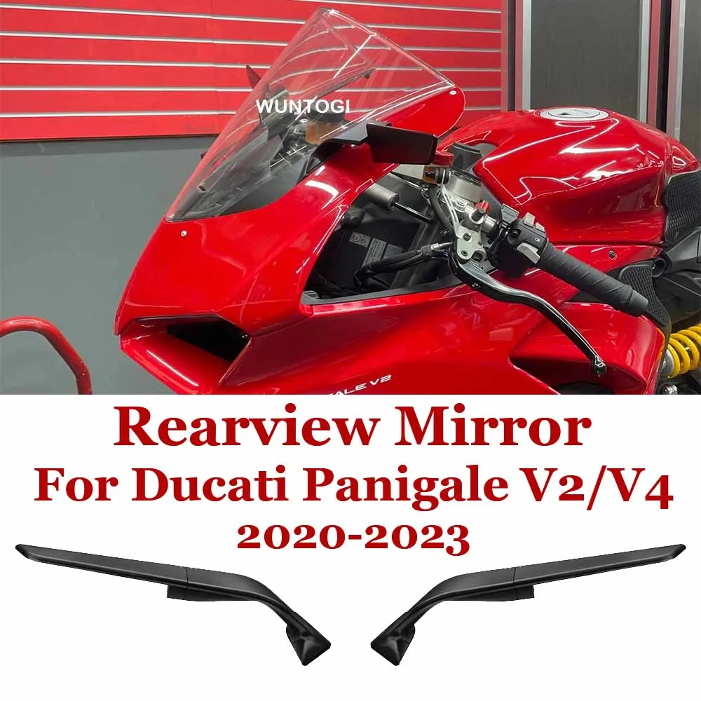 

For Ducati Panigale V2 955 V4 1100 2020-2023 Rearview Mirror Stealth Sport Winglet Mirror Adjustable Stealth Mirrors