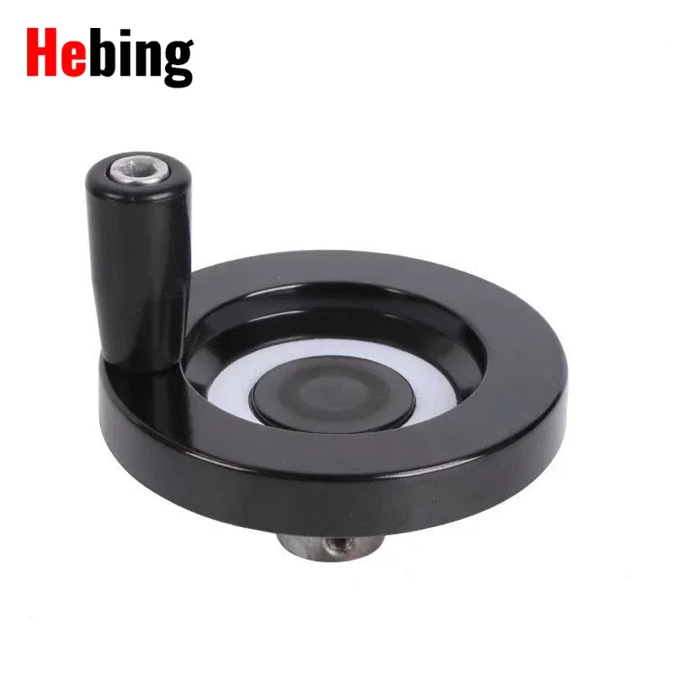 Solid Handwheel Bakelite Black Handwheel Revolving Handle Lathe Machine Control Handwheels with Rotating Handle