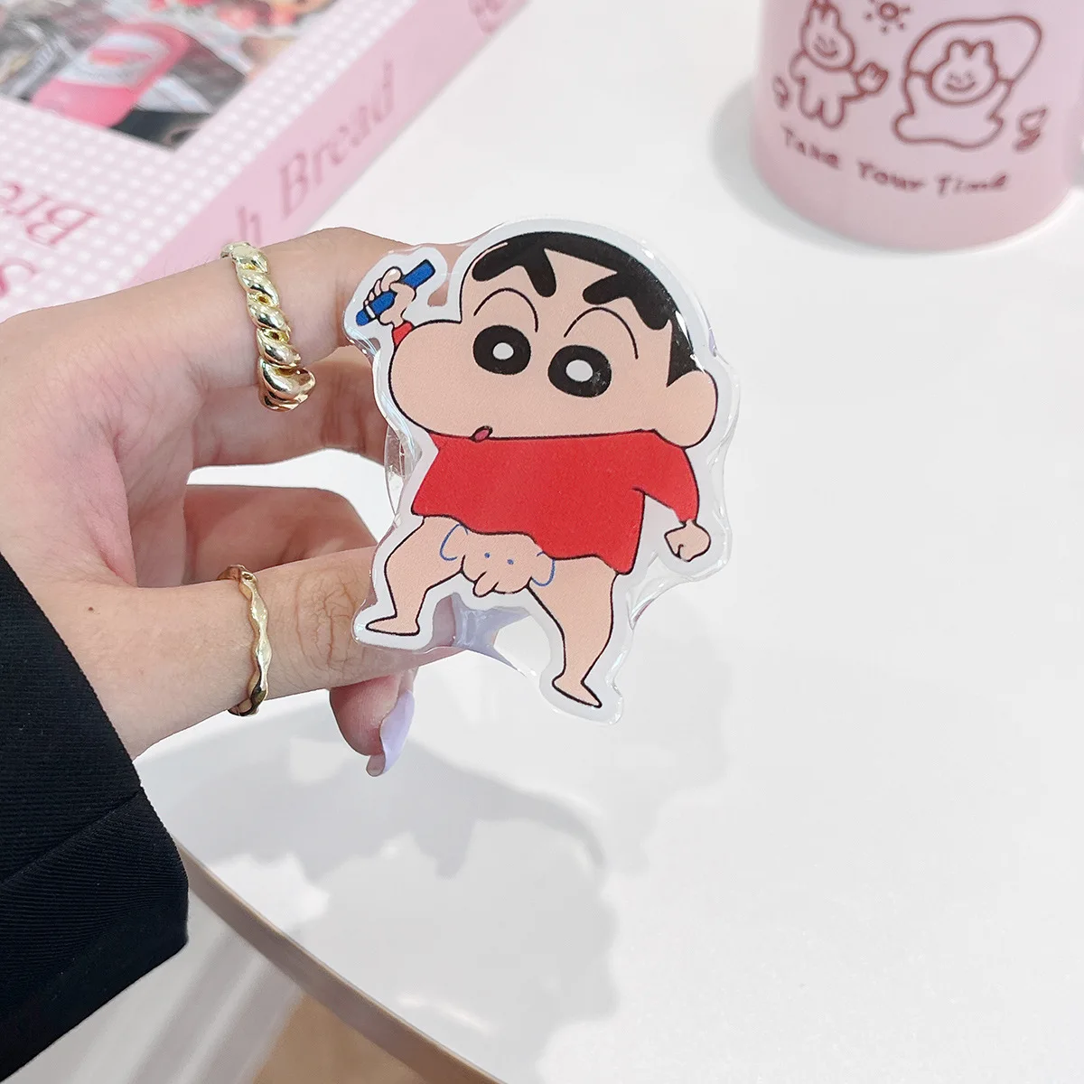 Fun And Cute Cartoon Crayon Shin-Chan Suitable For Magsafe Magnetic Stand Air Bag Telescopic Desktop Magnetic Girl Gifts - view 6