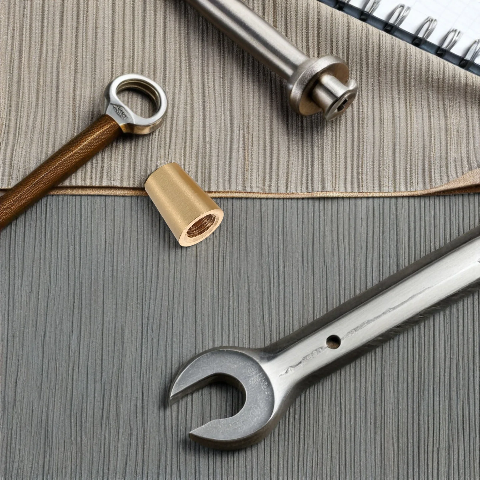 

8 pcs Brass Tray Feet: Wood Base Copper Foot Pads For Table Legs Furniture Display Stand Cone-Shaped Leveling Risers