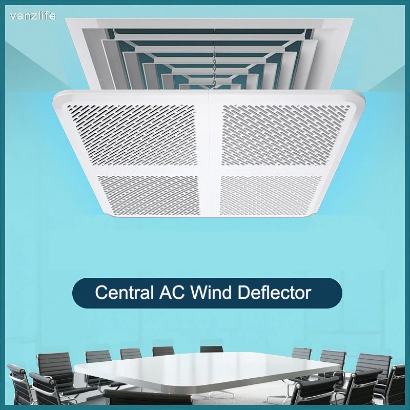 Central AC Wind Deflector Unit – Air Guide Baffle Shield to Prevent Direct Cold Air Blowing, Adjustable Airflow Direction Cover
