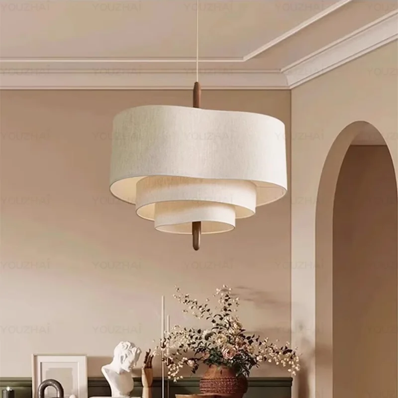 

Cream style master bedroom pendant light living room bedroom room Nordic creative warm atmosphere decoration retro light
