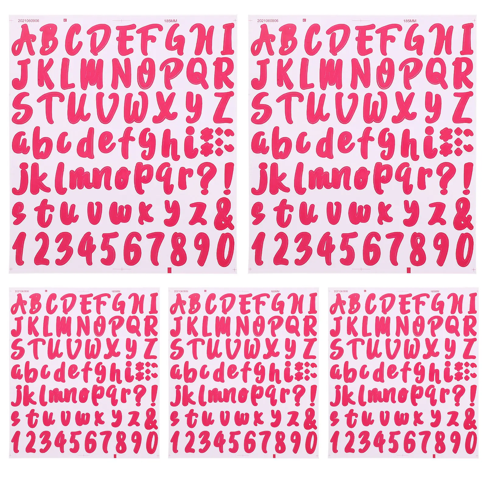 

5 Sheets Letter Stickers Alphabet Decals Self-Adhesive Name Sticker for Windows Computers Bottles Signs Crafts DIY Decor Letters