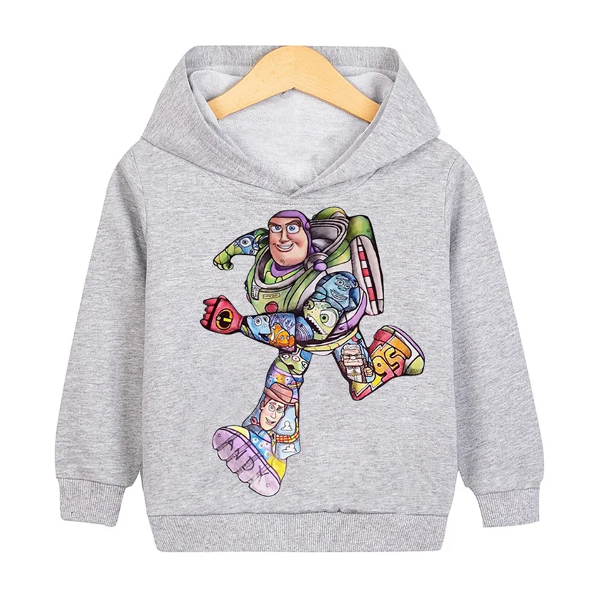 Buzz Lightyear Casual Hoodies Clothes Cartoon Puppy Fashion Cartoon Children Autumn Sweatshirt Pullover Boys Girls Top for Kids