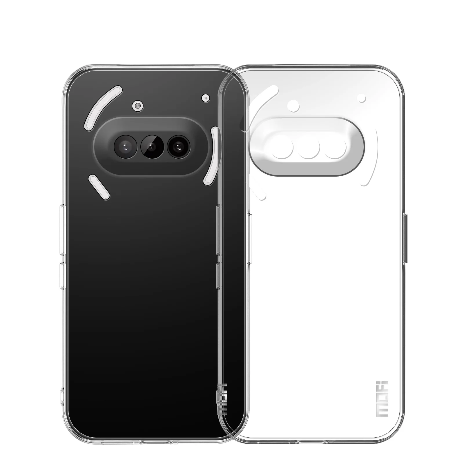 

For Nothing Phone (3a) Clear Phone Case MOFI Ultra-Thin TPU Phone Back Cover - Transparent