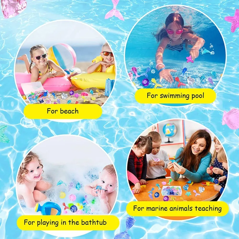 1 Set Marine Series Acrylic Pirate Treasure Toy Marine Theme Treasure Underwater Diving Toy Colorful Decoration Kids