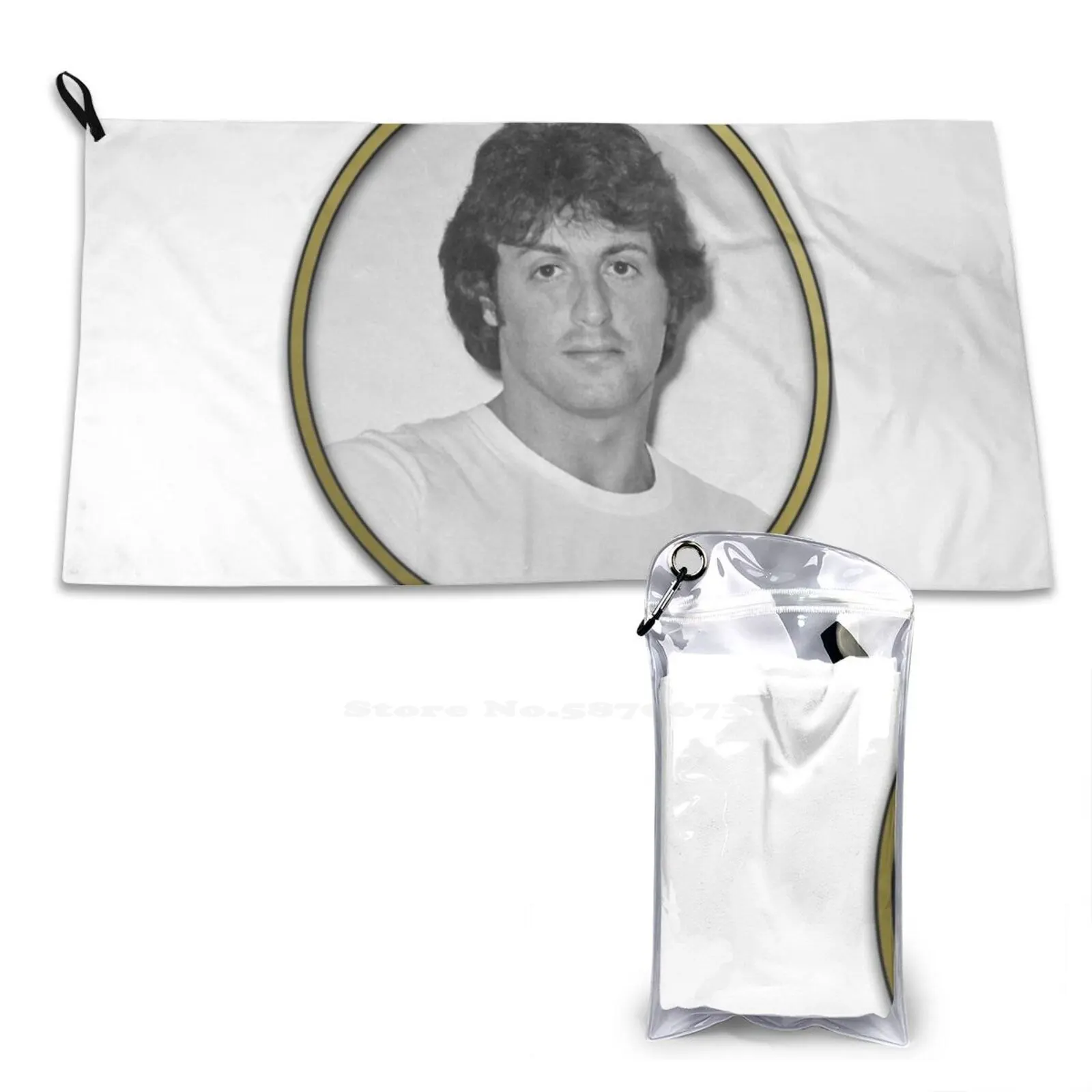 Sly Mirror Pattern Soft Face Towel Home Outdoor Boxing Sports Balboa Man Men Boy Kid Fighting Movies 80S 70S Creed Round Karate