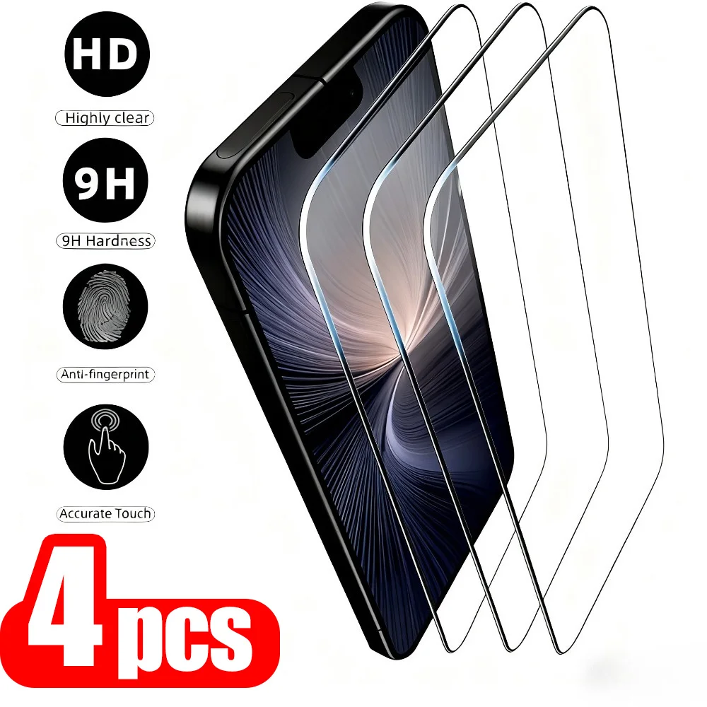 1-4PCS HD Screen Protector For Samsung A56 5G A57 A55 A17 A54 A53 A16 A37 A36 A15 A52 A35 A34 A33 A14 A13 A12 Tempered Glass