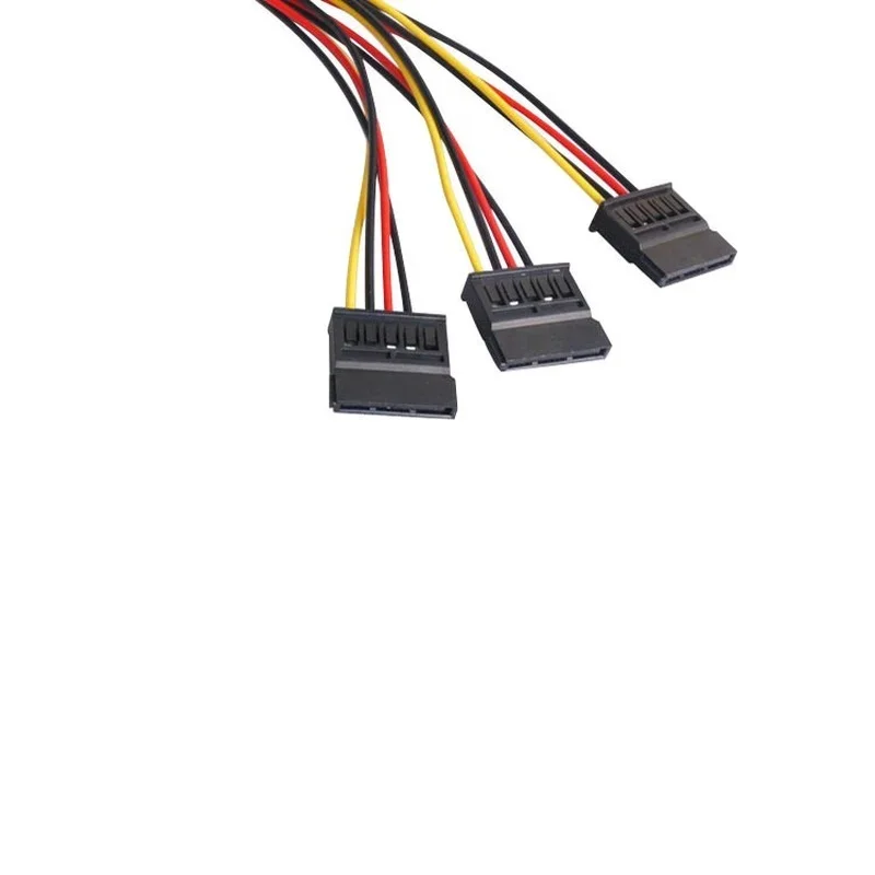 22cm SATA Adapter Cable IDE 4Pin Male to 3 Port SATA Female Splitter Hard Drive Power Supply Cable SATA Cable переходник New
