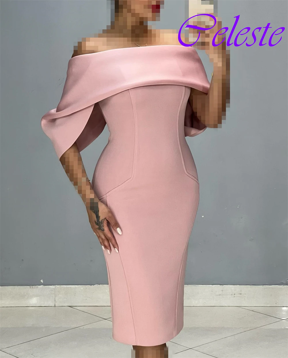 Customized Exquisite Off the Shoulder Evening Dress High Quality Satin Prom Dresses Temperament Homecoming Gowns For Woman