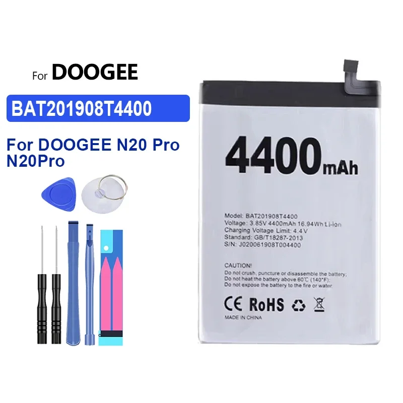 

Аккумулятор 4400 мАч BAT 201908 T4400 Для DOOGEE N20 Pro N20Pro