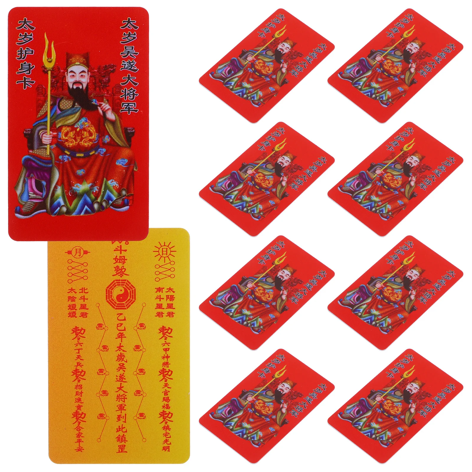 

10pcs Tai Sui Snake Amulets Feng Shui Cards Chinese Buddha Home Decor Wealth Protection Auspicious Luck Prosperity
