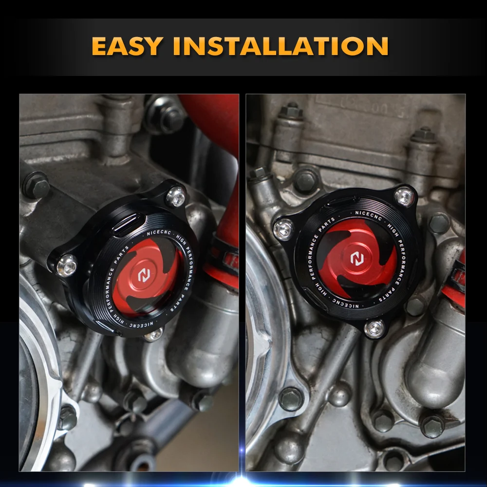 NiceCNC dla Suzuki DRZ400 DRZ400E DRZ400S DRZ400SM 2000-2024 DR-Z 400 400E 400S 400SM przezroczysta pokrywa filtra oleju silnikowego
