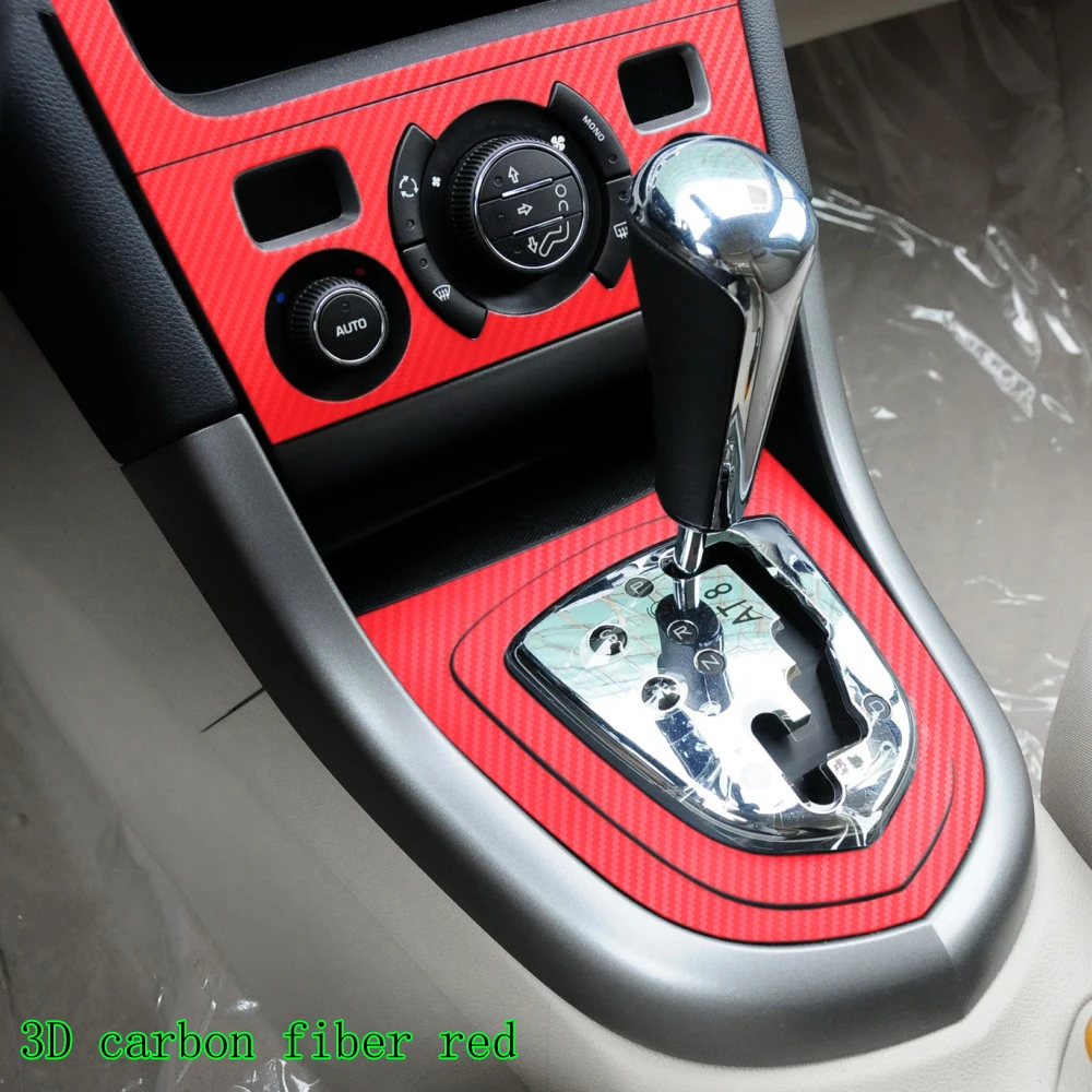 Carbon Fiber for Peugeot 308 2007-2013 Car Film Interior Stickers Center Console Gear Dashboard Air Door Handle Lift Panel