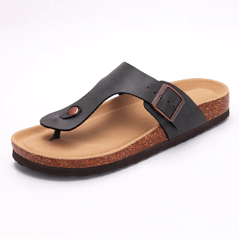 Pallene New Women Flat Flip Flops Fashion Casual Footbed Slippers Female Cork Sandals Soft Bottom Cozy Slides Outdoor Sandal Men