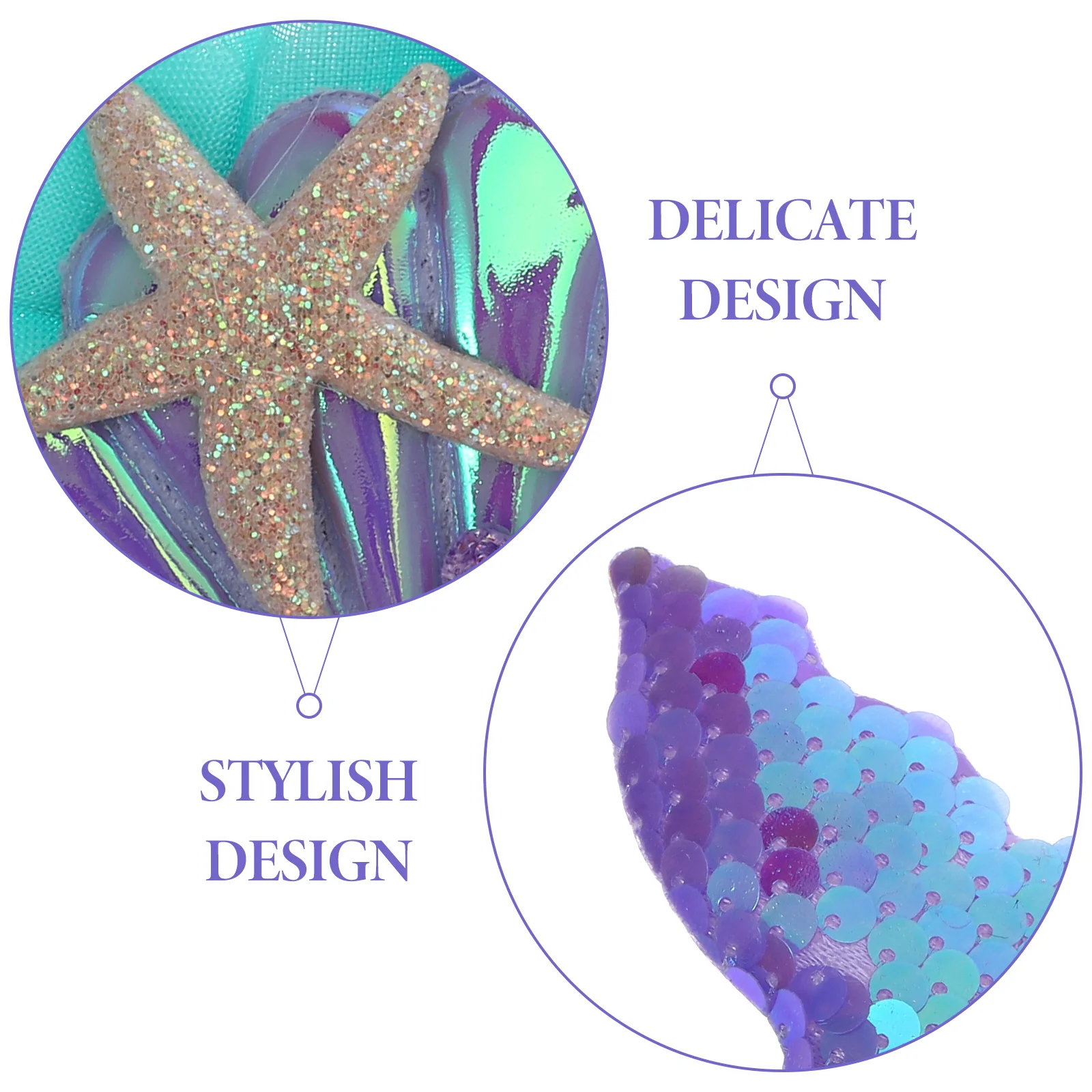 

1Set Mermaid Headband and Wand Set Eye-Catching Design for Cosplay Stage Performances Ideal Gift for Family Friends