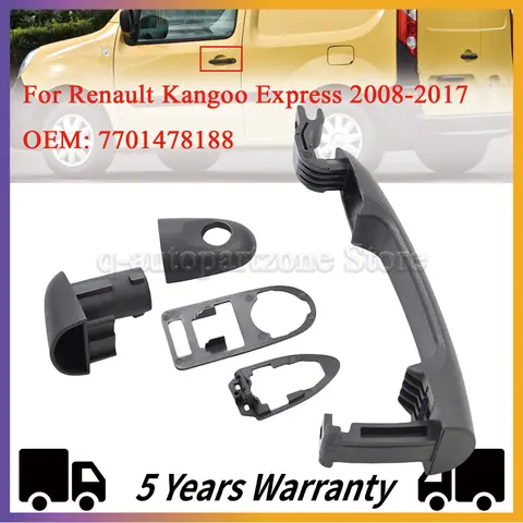 Express 2008-2017 용 Kangoo 용 자동차 외장 도어 핸들 전면 후면 왼쪽 오른쪽 7701478188