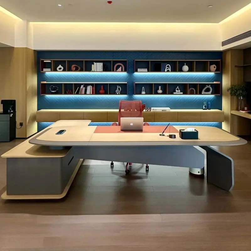 Designer Wood Office Desk Desktop Organizer Modern Corner Executive Desk Gaming Study Mesa Para Computador Office Furniture