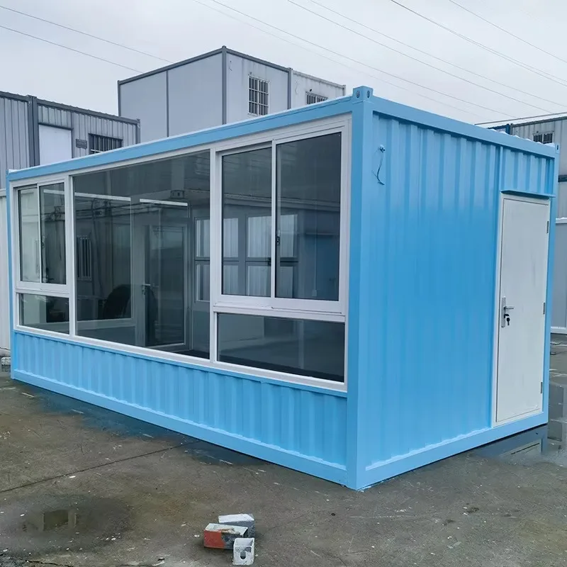 Prefab Foldable Container House Portable Modular Tiny Home Mobile Office Living 20ft Flat Pack Quick Assembly Sandwich Panel