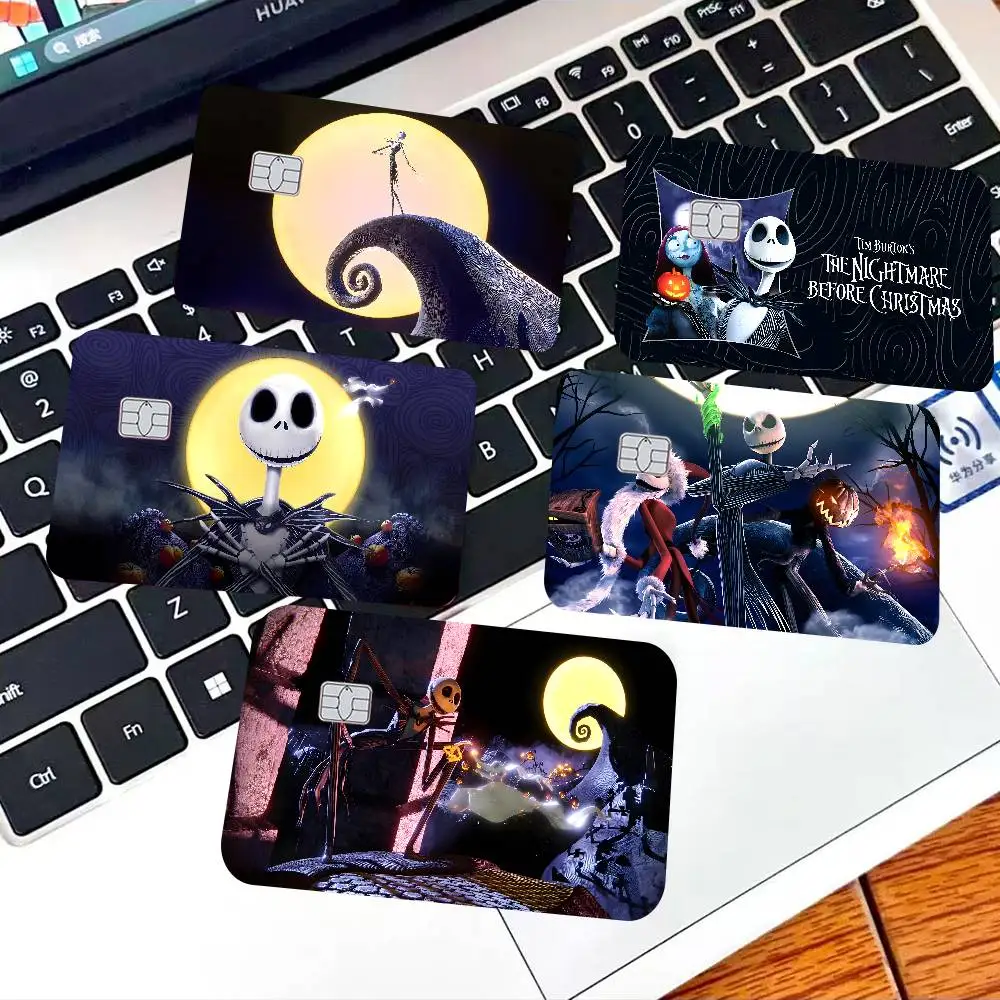 Pegatina de Anime de la Película 'El Pesadilla Antes de la Navidad' para Tarjetas de Crédito, Débito, Bancarias y de Autobús