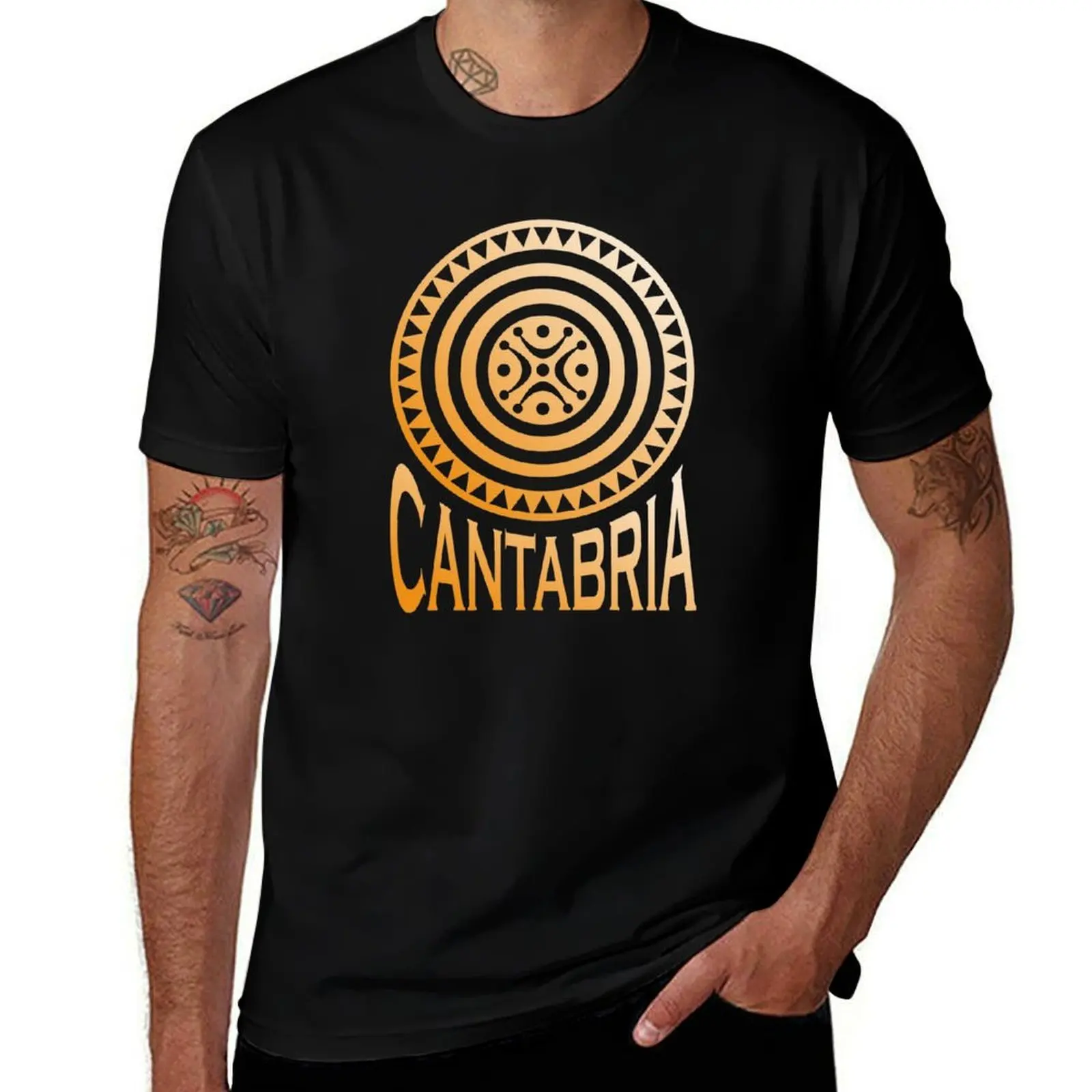 

Cantabria Estela Oro. Футболка с флагом Кантабрии, черные, новое издание, мужские футболки с рисунком, забавные