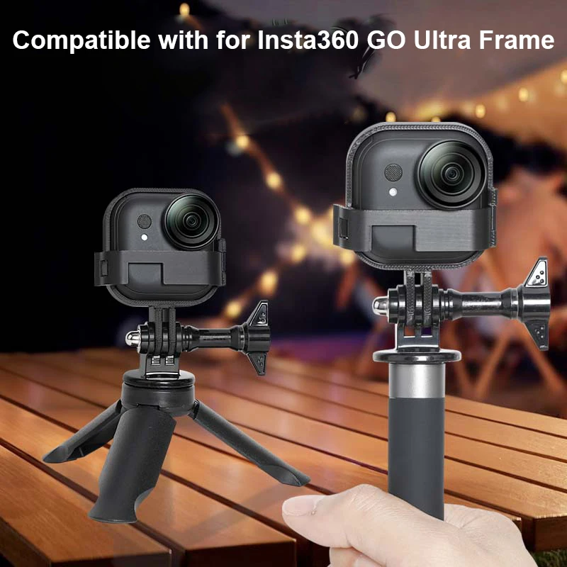 

Mount Adapter for Insta360 Go Ultra Bundle Protective Frame Cage Kit with ARCA-type Adapter Action Camera for Tripod Selfie