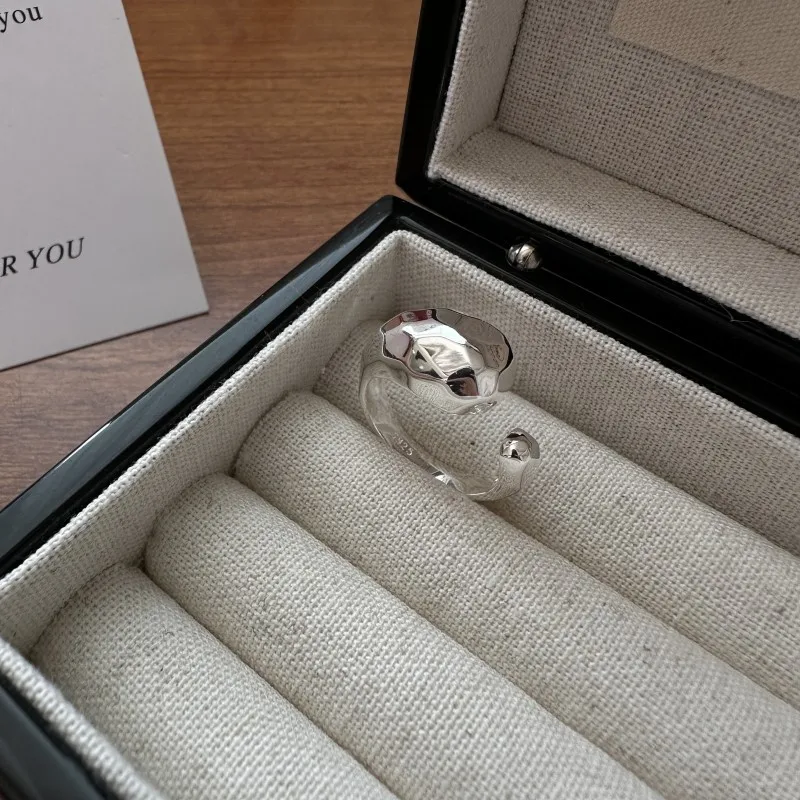 

S925 Sterling Silver Korean Multi-sided Diamond Fashion Ring Simple Style Jewelry Wholesale