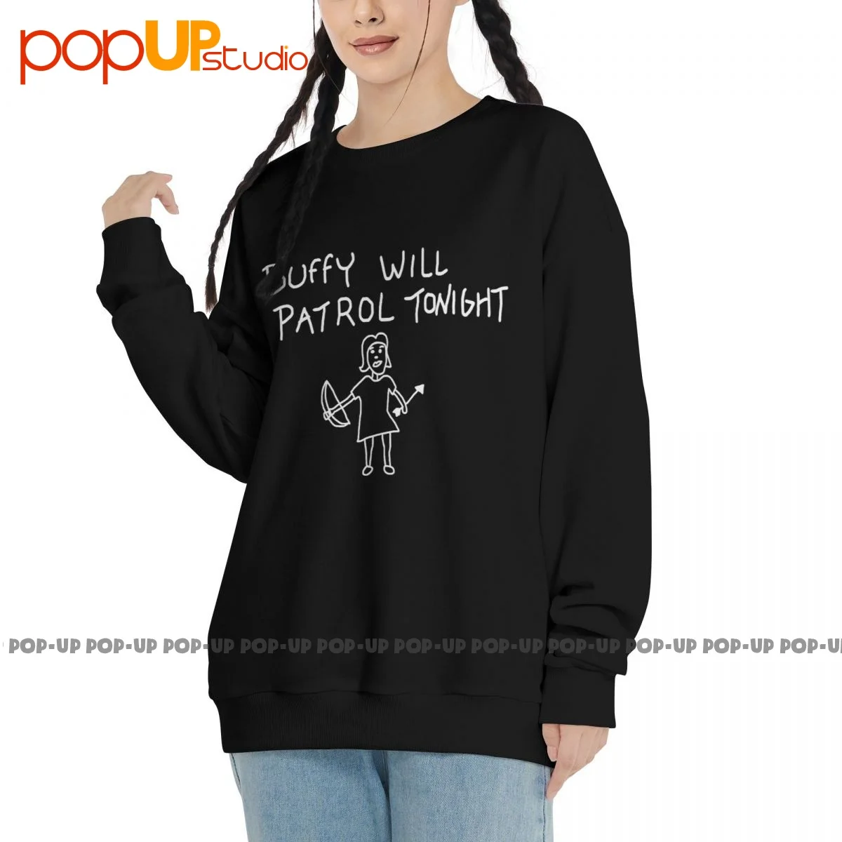 Buffy The Vampire Slayer Buffy Will Patrol Tonight Sweatshirt Pullover Shirts Soft Unisex All-Match Best Seller