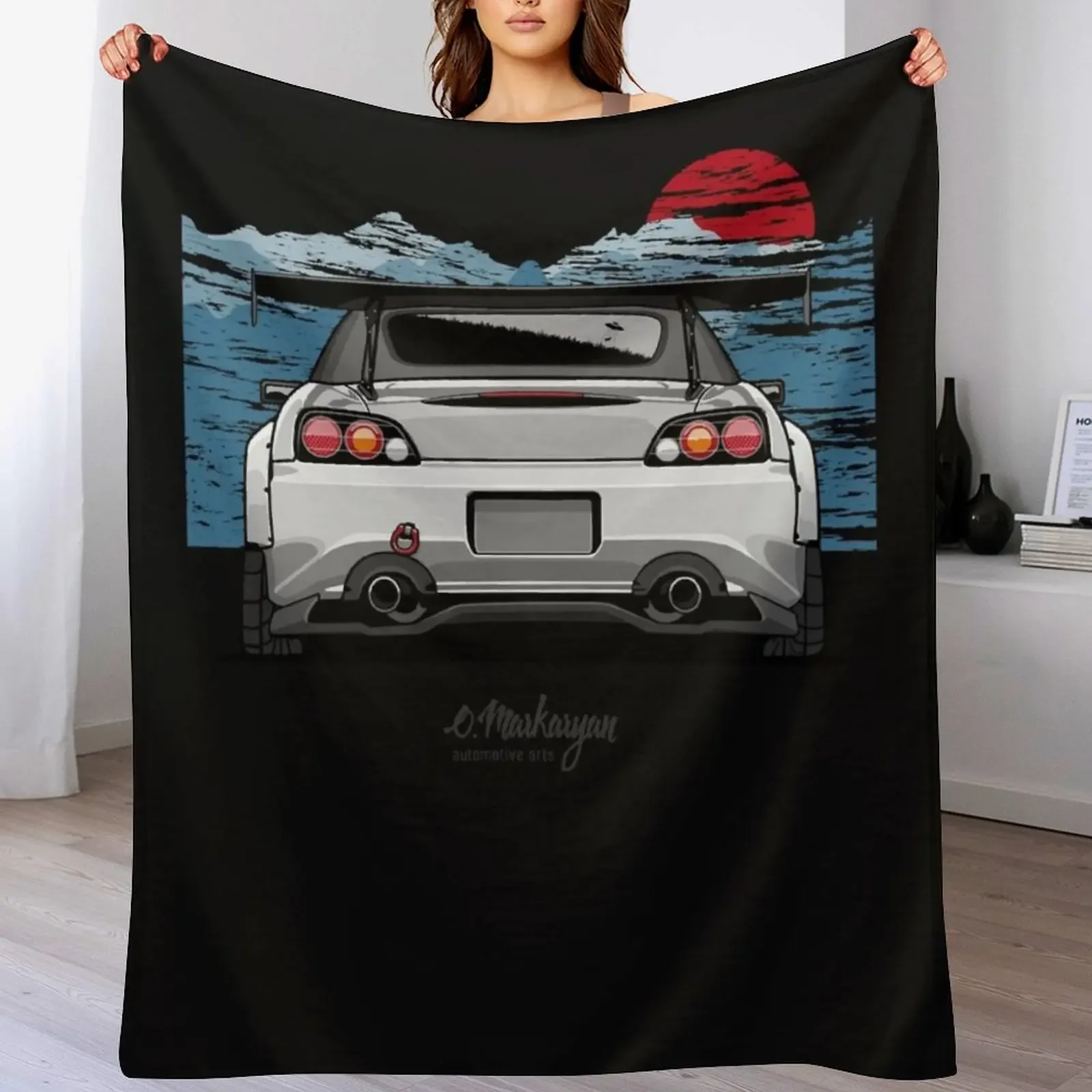 S2000 (white) Essential T-Shirt.png Throw Blanket Soft Plush Blanket as Housewarming Gift