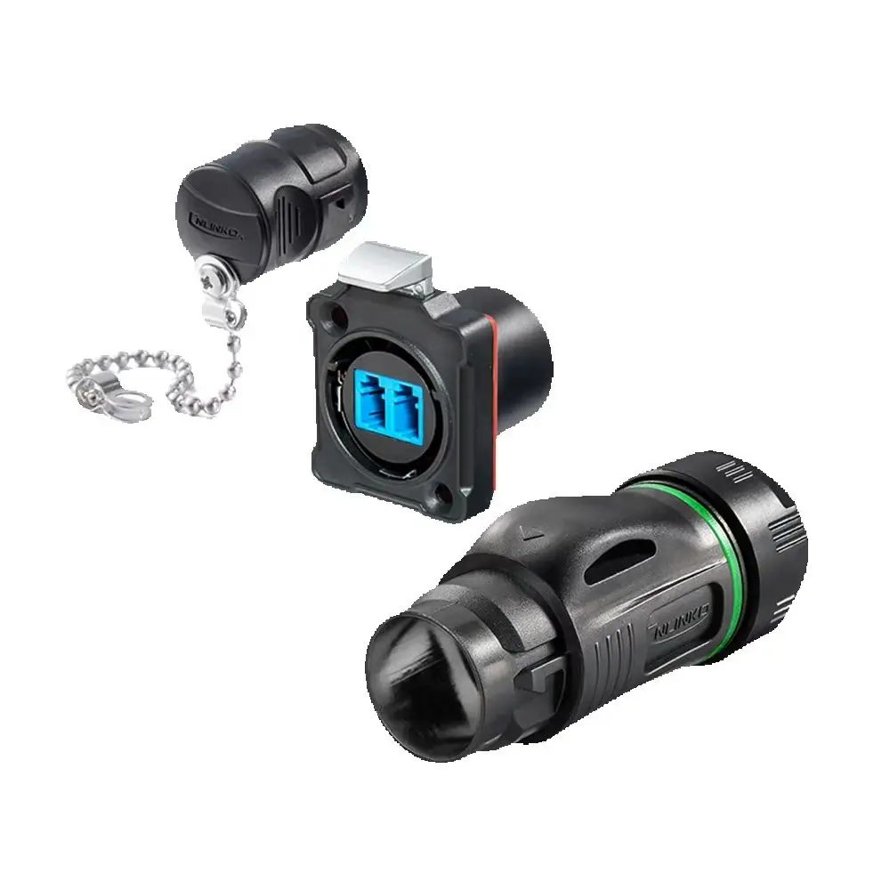 CNLINKO M24 Waterproof LC-LC Fiber Optic Connector Computer Room Network Single Mode Single/Dual Pin BD24 Optical Connector