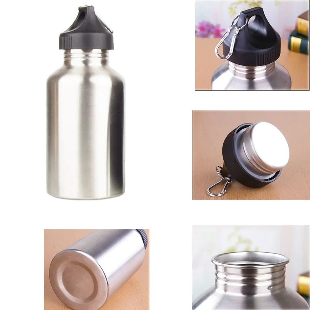 2000ML Camping Hiking Bike Bicycle Cycling Water Bottle Stainless Steel Wide Mouth Drink Jug