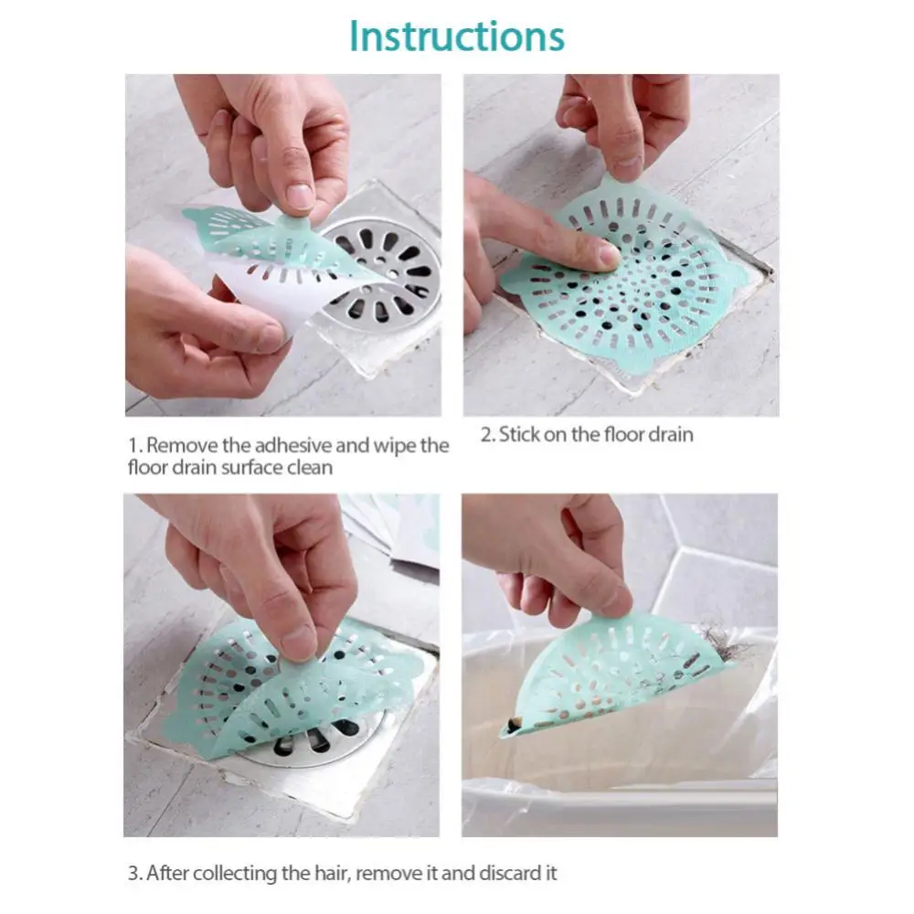 Portable Silicone Sink Strainer Waste Plug Sink Filter Net Stickers Hair Filter Sink Strainer Kitchen Tools Floor Drain