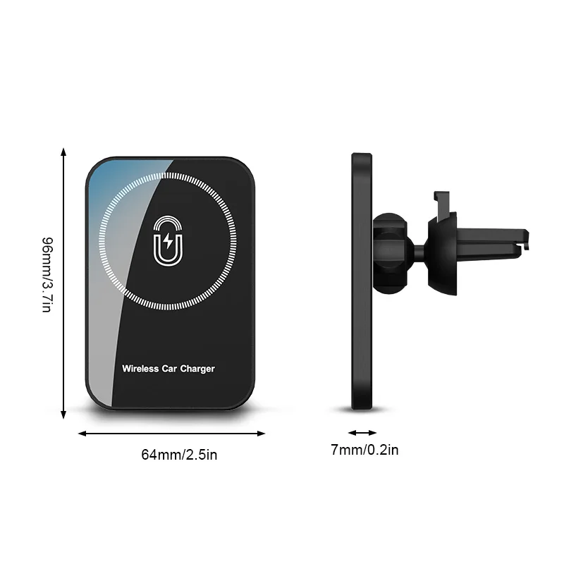 Magnetic Wireless Car Chargers Air Vent Phone Holder for iPhone 15 14 13 12 Pro Max Mini Car Charger Fast Charging Station