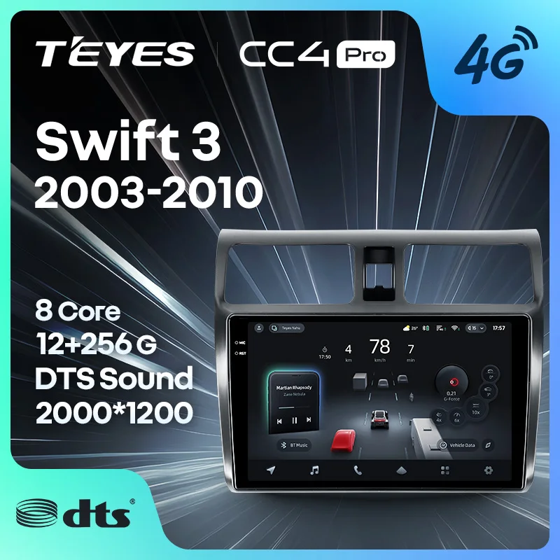 TEYES CC4 PRO para Suzuki Swift 3 2003 - 2010 CarPlay Radio Multimedia estéreo coche reproducción Android Auto 2DIN Autoradio