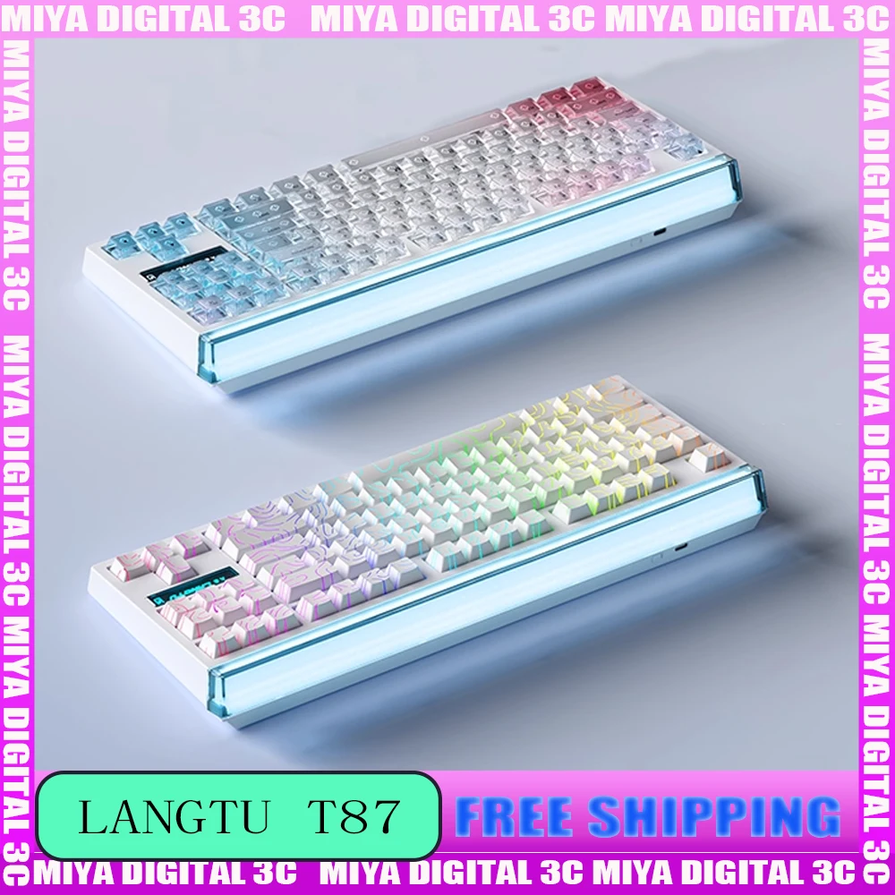 

Langtu T87 Ultra Wireless Keyboard Bluetooth Dual 8k Game E-sports Mechanical Keyboard ARGB Computer Office Customized Accessory