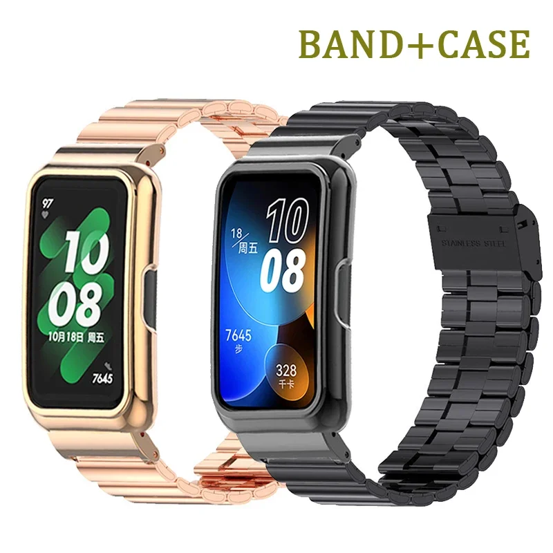 Metal Strap Case Protector For Huawei Band 9 8 7 6 watchband WristBand For Honor Band 7 6 Bracelet Protection Cover Bumper