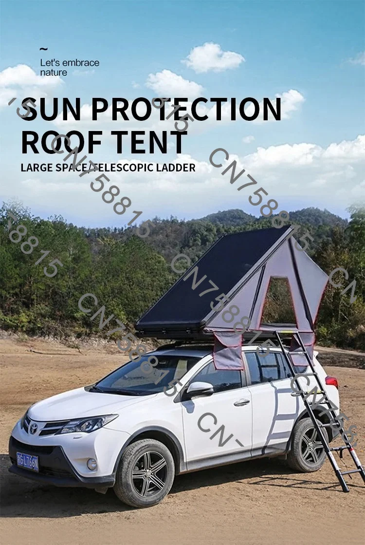 Hot-selling, portable, waterproof, composite, tent, field camping, roof tent, with aluminum frame，210*132