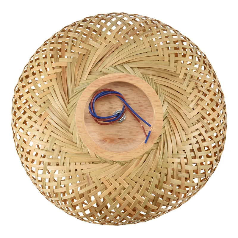 Lampada da soffitto a sospensione da incasso con montaggio a incasso in rattan e vimini di bambù AA86 per soggiorno, camera da letto, sala da pranzo