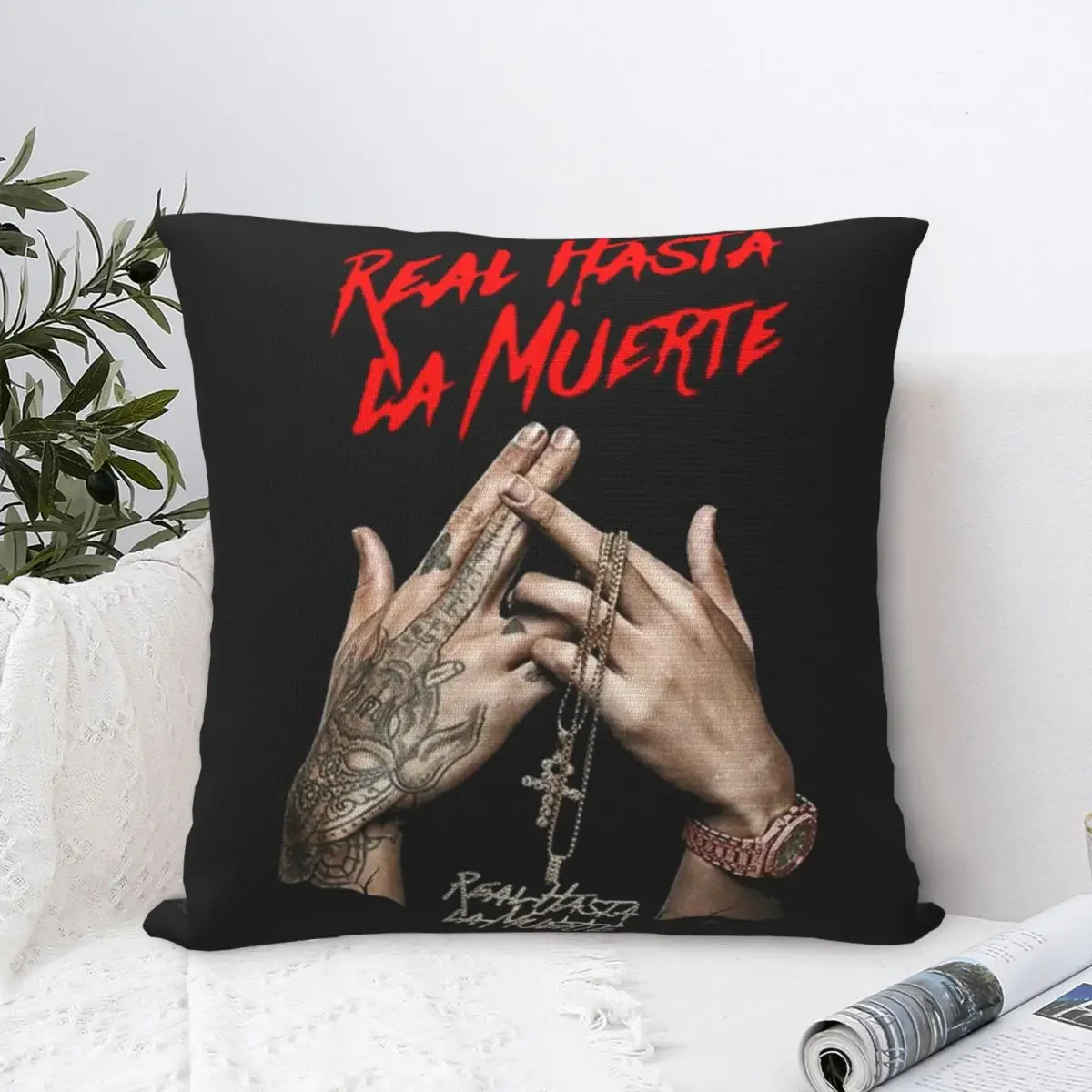 Anuel AA Pillow Cover Real Hasta La Muerte Morden Pillow Case Soft Graphic Cushion Cover Pillowcases For Living Room Chair