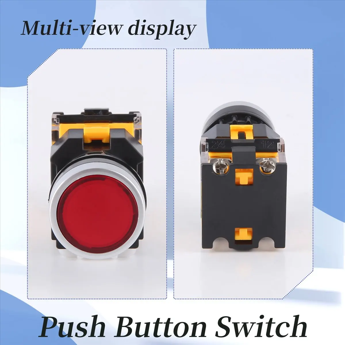 DTA4 Push Button Switch LA38-11/203 Momentary Heavy Duty Power for Press Switch Red 1NO+1NC DPST