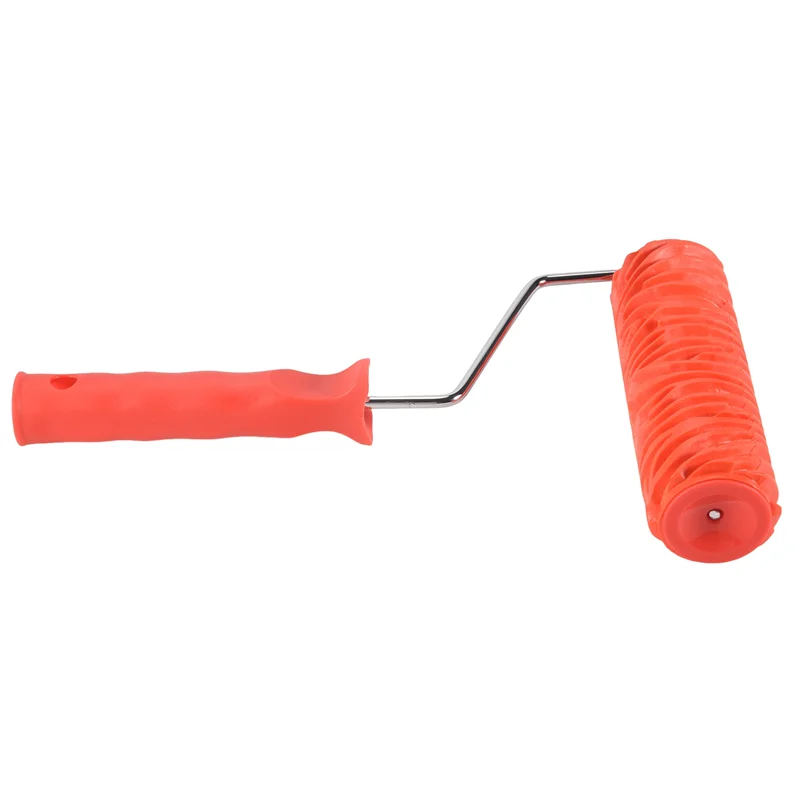 Rodillo de pintura de rayas de cebra en relieve A76F-7Inch con mango para decoración de pared