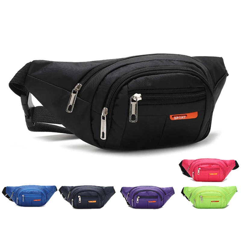 Chest Bag Nylon Waist Bag Men Belt Bag Men Colorful Bum Bag Travel Purse Phone Pouch Pocket Fashion Travel Shoulder Purse 2023