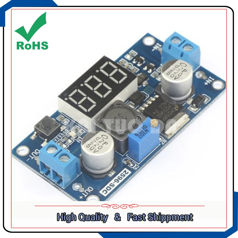 LM2596 DC-DC adjustable step up Booster module with voltmeter display dc Boost power supply converter BOARD module