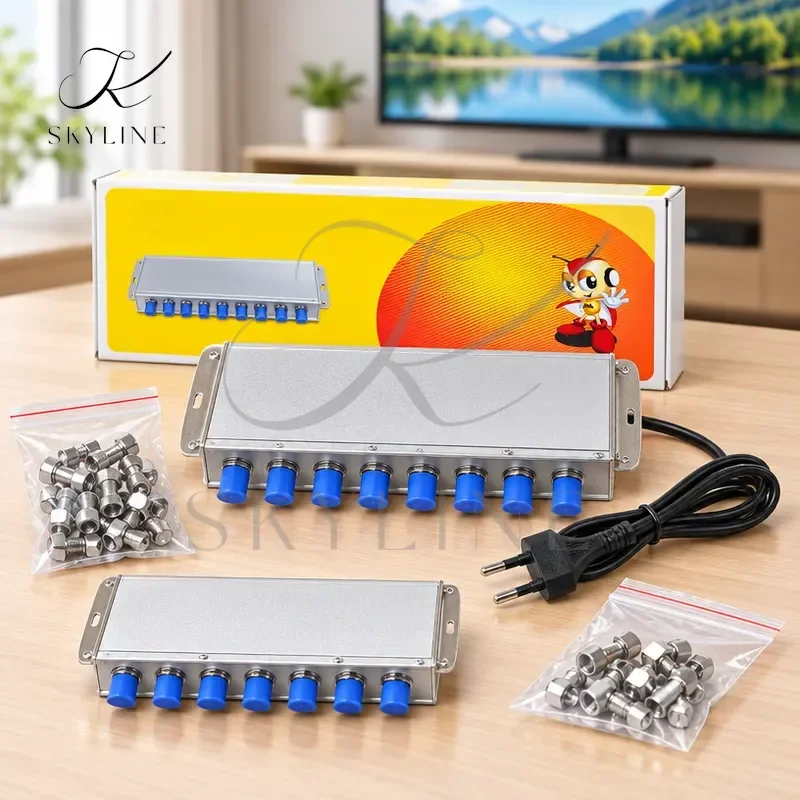 For 1020MK6 CATV Signal Amplifier Home Cable TV Amplifier 1 Input 6 Outputs Nominal Gain 20DB