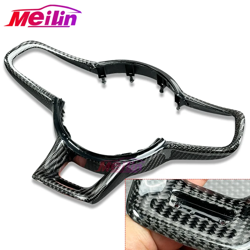 Carbon Fiber Button Frame for Steering Wheel for Volkswagen Golf 7 GTI GTE R Direction Car Parts